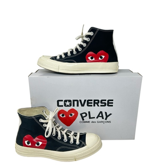 Play Comme de Garçons + Converse High Top Sneakers - Picture 3 of 8